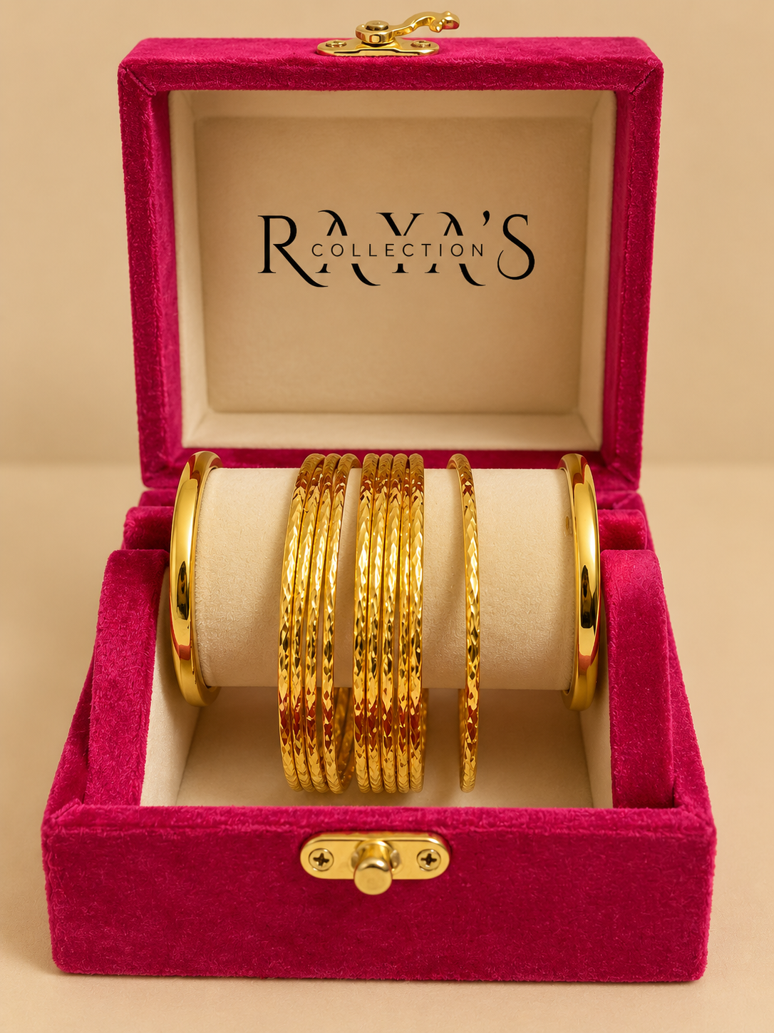 Golden Glow 22K Gold-Plated Bangle Set