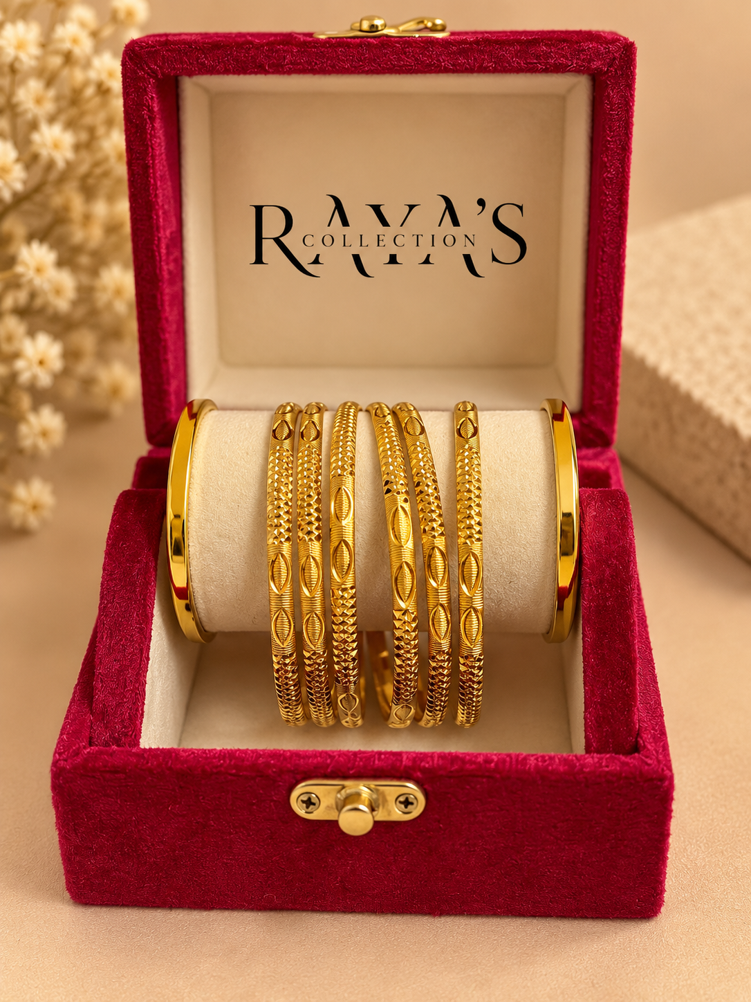 Royal Radiance Gold-Plated Bangle Set