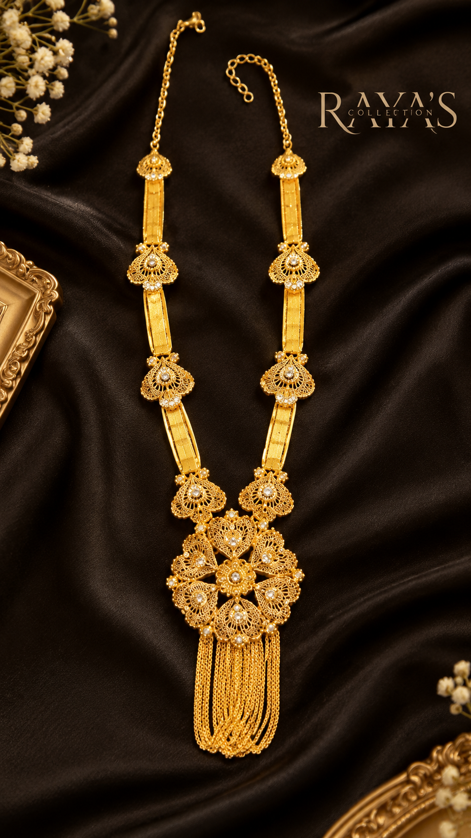 Royal Filigree Tassel Necklace