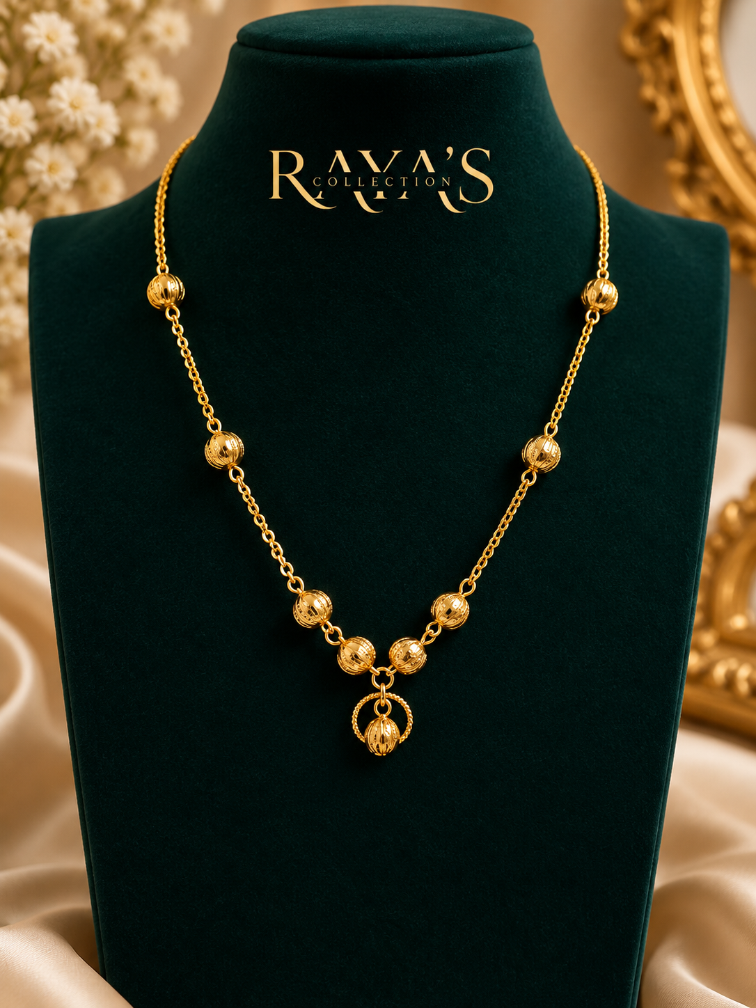 Golden Beaded Elegance Jewelry Set