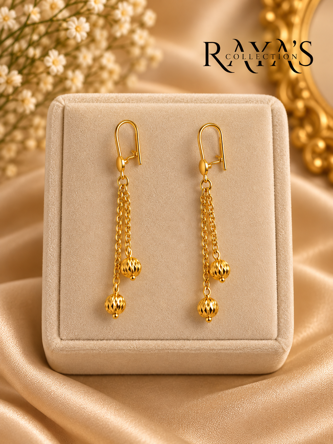 Golden Beaded Elegance Jewelry Set