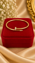 Golden Nail Bangle Bracelet
