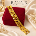 Royal Textured Cuban Gold-Plated Bracelet