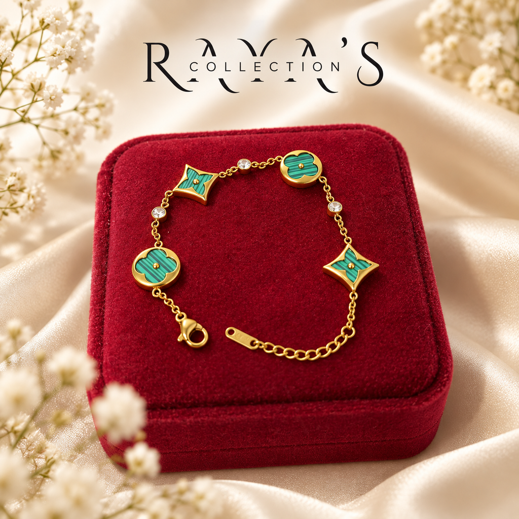 Emerald Clover Gold-Plated Bracelet