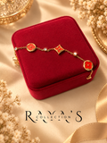 Coral Clover Bracelet