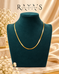Delicate 2mm Gold-Plated Herringbone Necklace