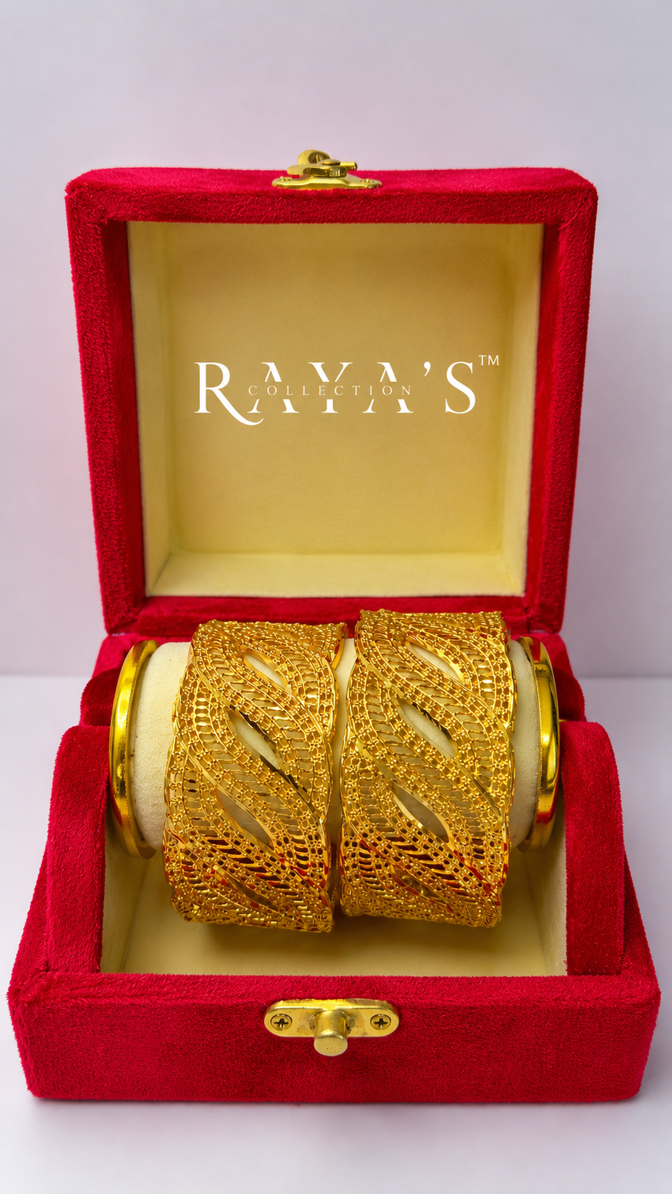 Golden Wave Statement Bangle Duo