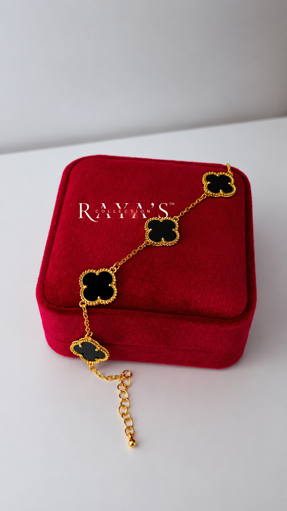 Midnight Clover Bracelet