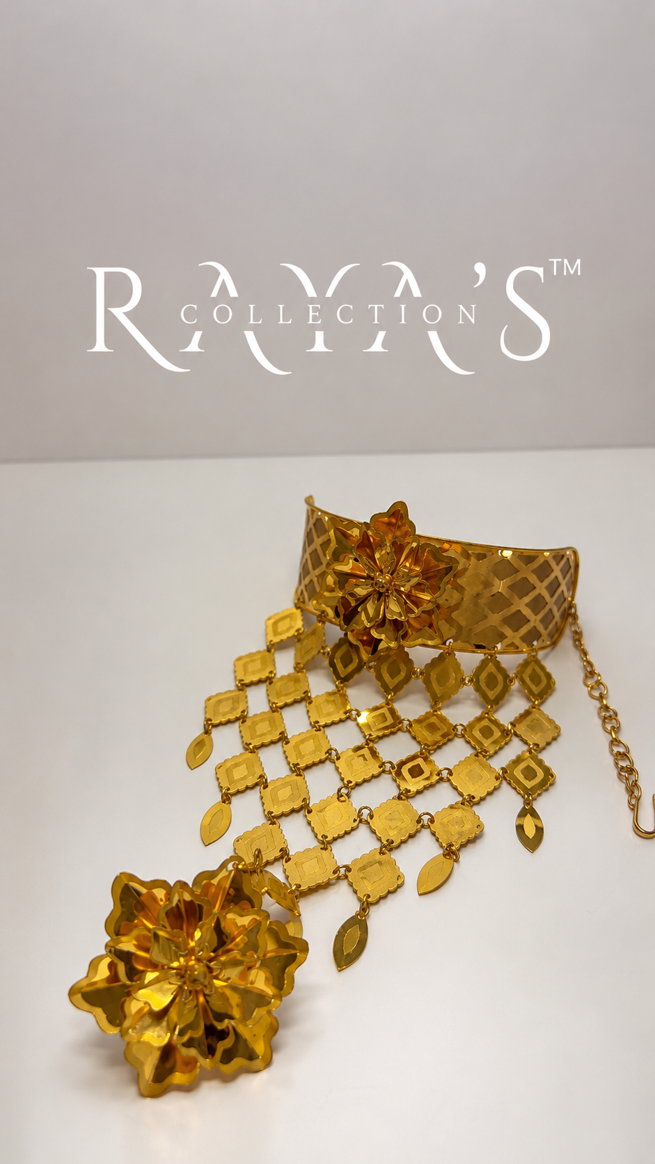 Golden Blossom Hand Cuff
