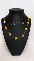 Golden Blossom Station Necklace