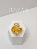 Golden Infinity Statement Ring