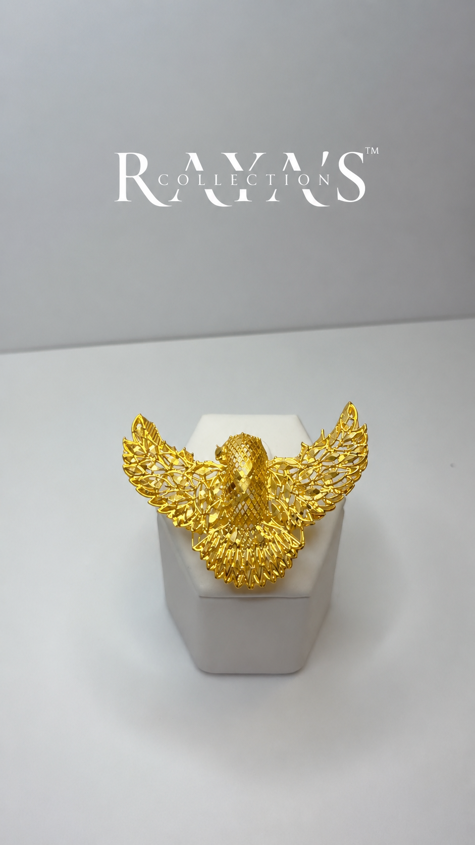 Golden Soaring Eagle Ring small