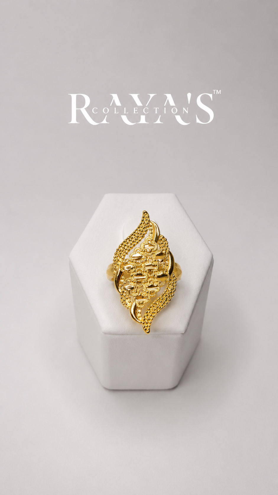 Golden Vine Statement Ring