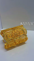 Royal Bloom Gold-Plated Arm Cuff Bracelet