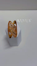 Imperial Wave Gold-Plated Statement Ring