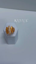 Celeste Luxe Gold-Plated Statement Ring