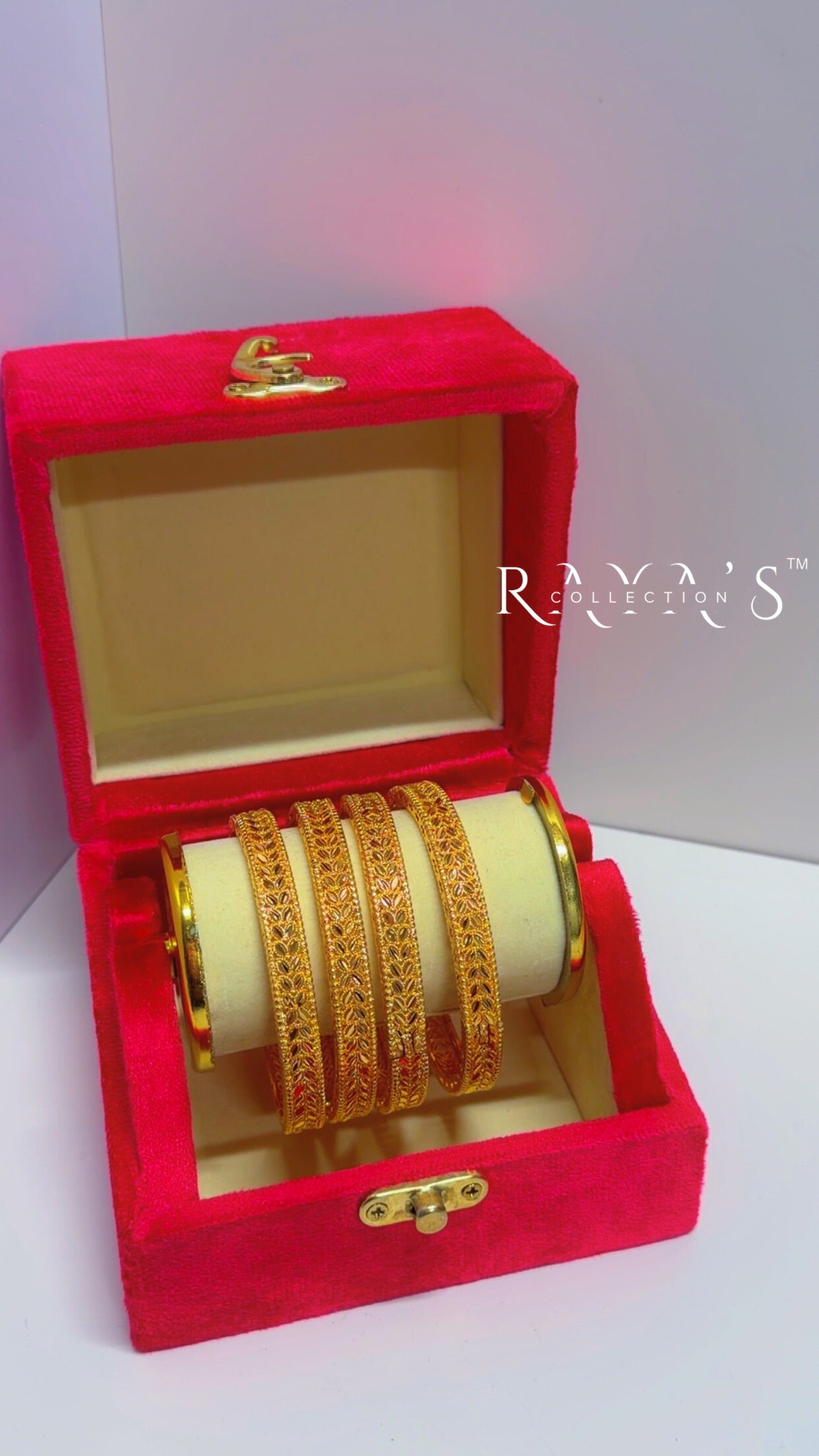 Classic Elegance Gold-Plated Bangle Set (4 Pieces)