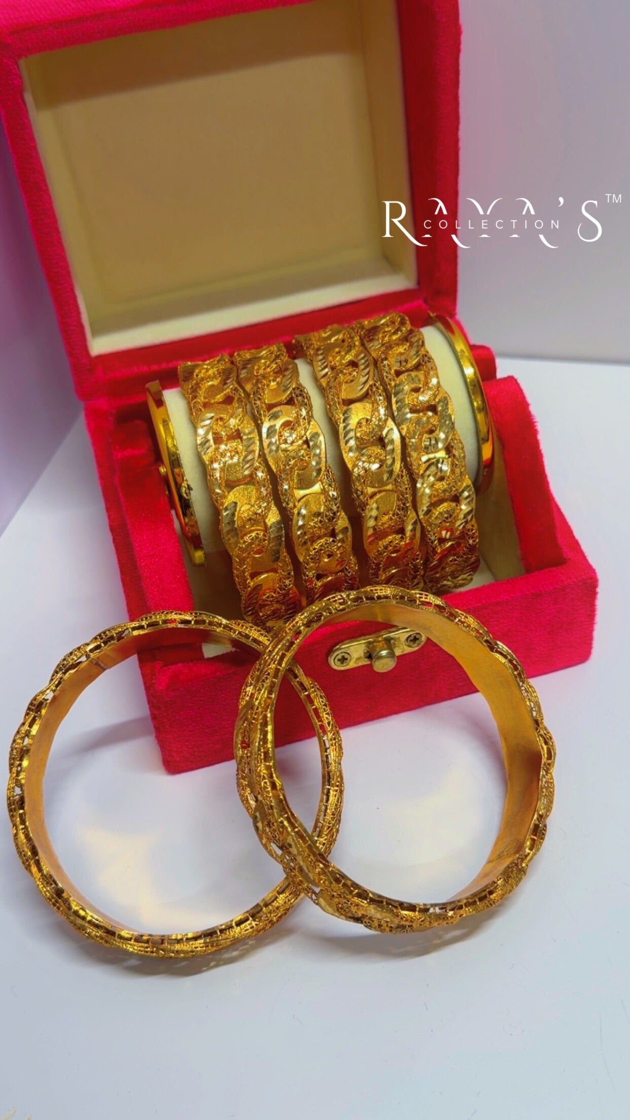 Royal Classic Gold-Plated Bangle Set (6 Pieces) – Sale