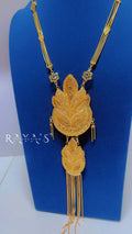 Golden Leaf Elegance Statement Necklace
