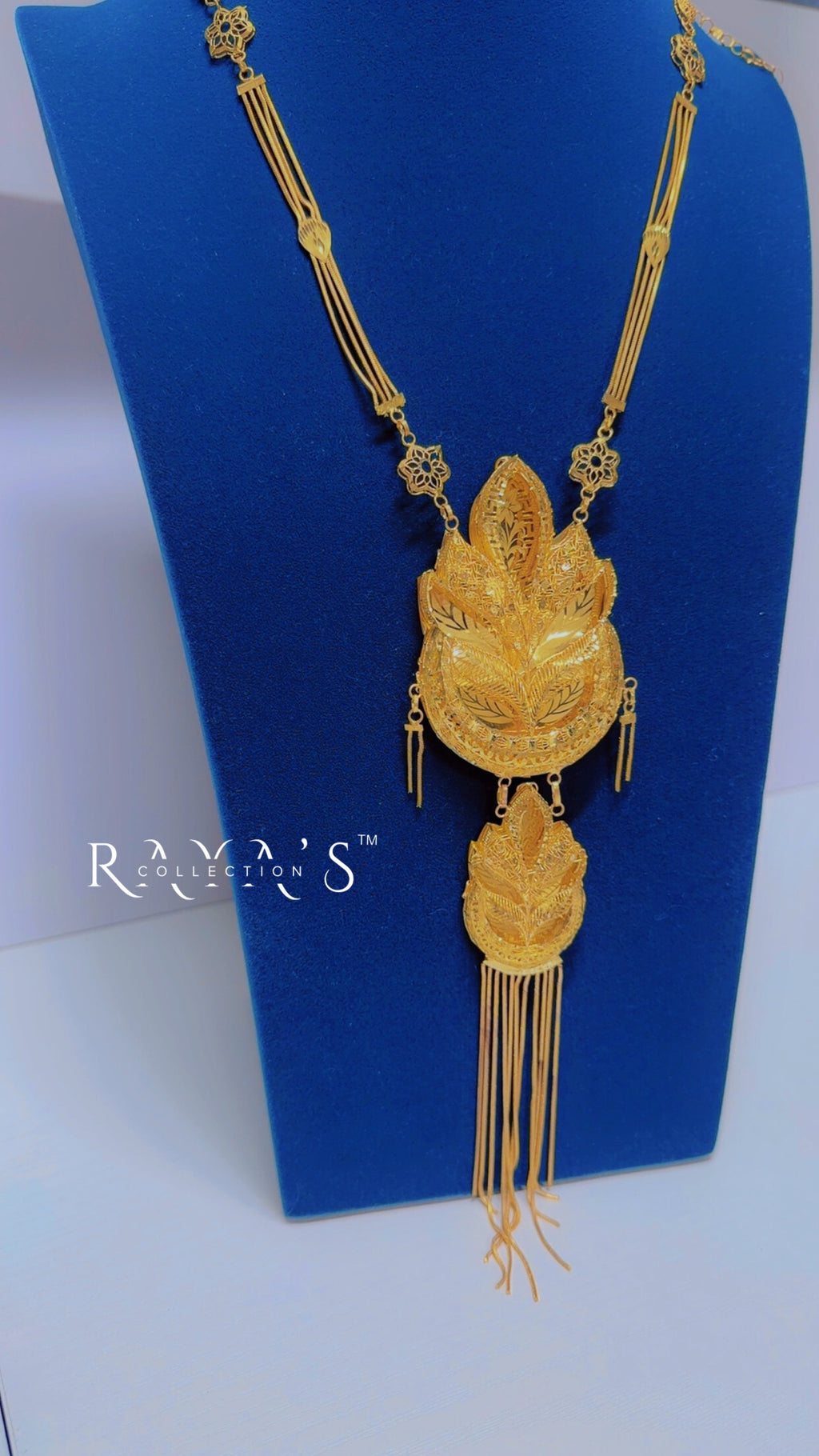 Golden Leaf Elegance Statement Necklace