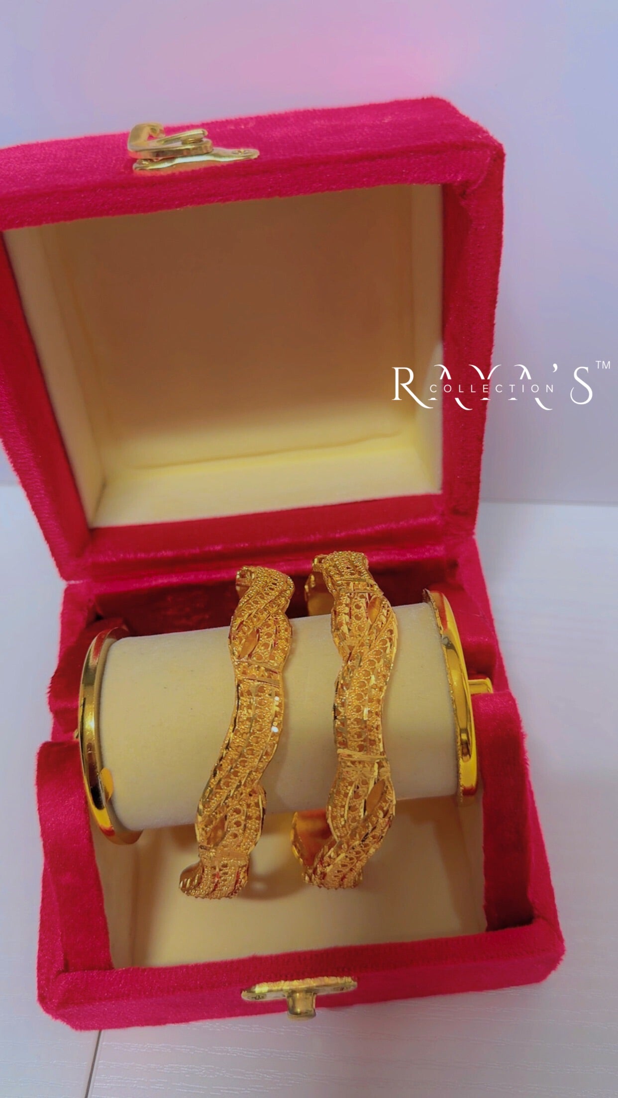 Serpentine Elegance Gold Plated Bangle Set