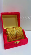 Royal Leaf Cuff Bangle Set