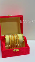 Golden Elegance Slim Bangle Set