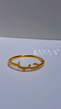 Love Script Gold-Plated Bangle