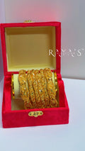 Radiance Textured Gold-Plated Bangle Set