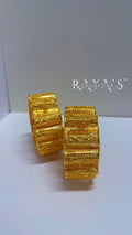 Royal Crest Textured Bangle Set